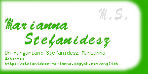 marianna stefanidesz business card